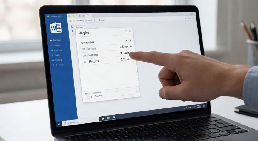 como poner margen en word de 2.5, Cuadro de diálogo de configuración de márgenes en Microsoft Word mostrando 2.5 cm en los cuatro lados