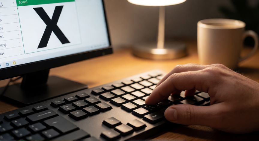 como poner x en excel, Teclado con número rápido Alt+252 para insertar X en una celda de Excel