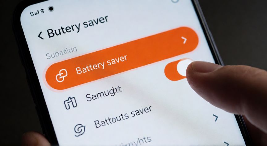 como quitar ahorrar bateria, Pantalla de un móvil Android desactivando el modo ahorro de batería