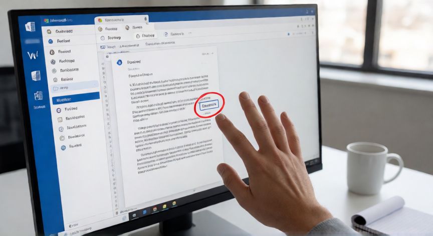 como quitar en word el control de cambios, Pantalla de Microsoft Word con la pestaña Revisar abierta y el botón Control de cambios resaltado