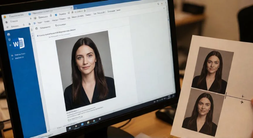como quitar en word el fondo de una imagen, Documento de Word con una imagen recortada sin fondo, vista comparativa antes y después de la edición