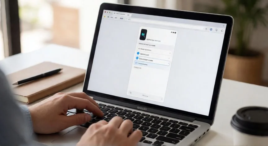Person removing an iPhone from an iCloud account on a Mac
