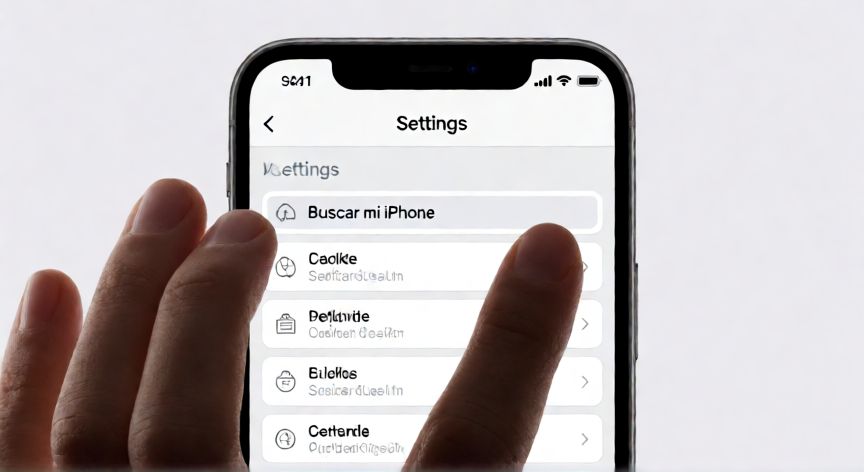 como quitar encontrar mi iphone, iPhone screen showing the Find My iPhone settings option