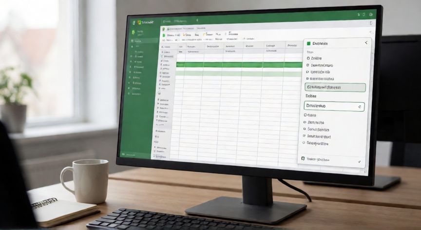 como quitar excel lineas, Pantalla de Excel mostrando la opción de eliminar fila con clic derecho
