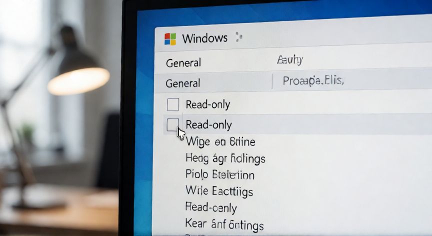 como quitar excel solo lectura, Ventana de propiedades de archivo en Windows con la casilla Solo lectura desmarcada