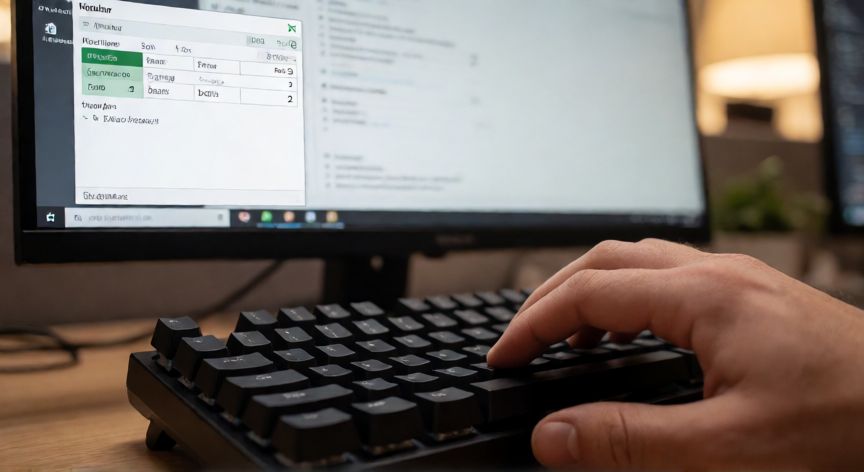 como redondear en excel a dos decimales, Mano usando el atajo Ctrl+1 para abrir el diálogo de formato de celdas en Excel y establecer dos decimales