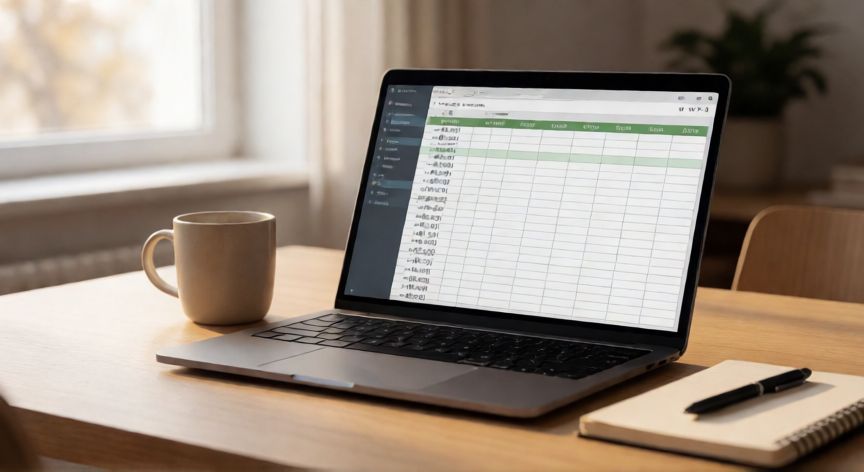 como restar en excel, Pantalla de Excel mostrando fórmula de resta =A1-B1 en una hoja de cálculo