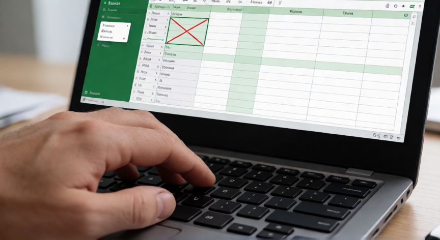 como retroceder excel, Manos pulsando Ctrl+Z en un teclado con Excel abierto en pantalla mostrando el menú deshacer