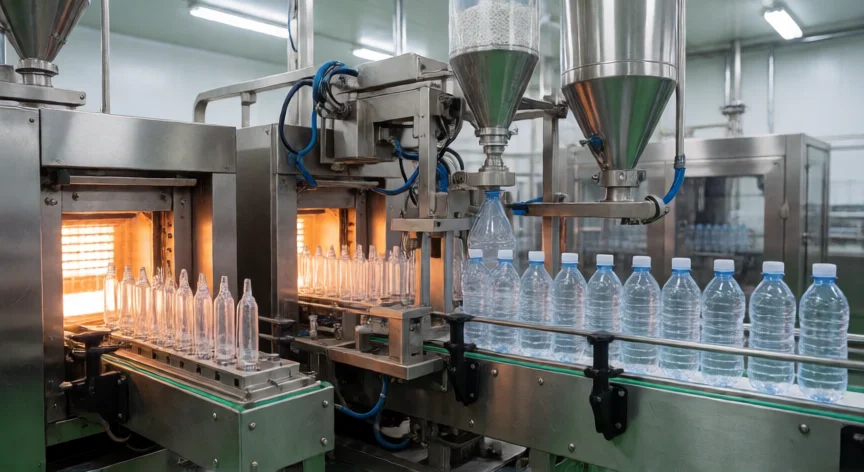 Cómo se fabrican las botellas de plástico: del gránulo al envase