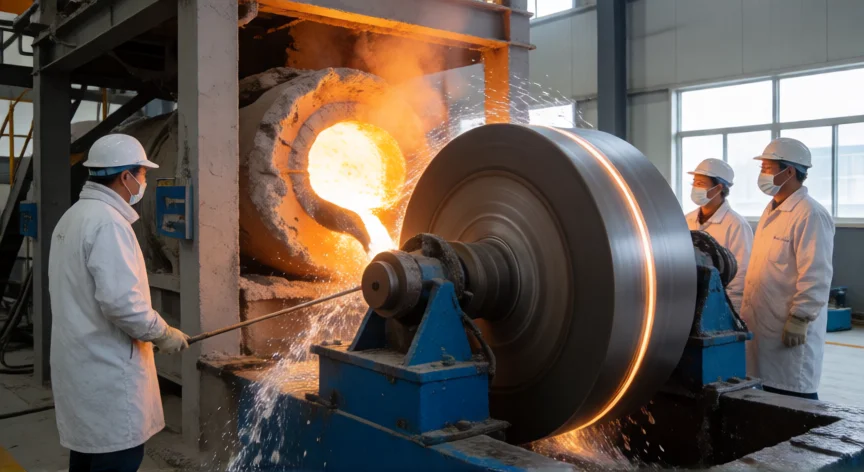 Fusión de aleación NdFeB en horno de inducción y solidificación por strip casting