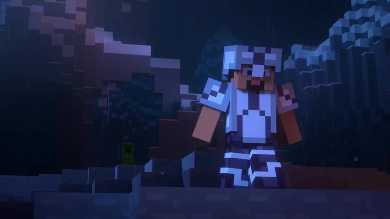 como se fabrica el mazo en minecraft, Captura Minecraft Trails and Tales, jugador con armadura