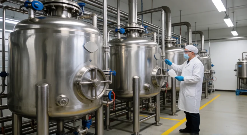 como se fabrica el thinner, Planta de formulación con tanques de mezclado para fabricación de thinner industrial