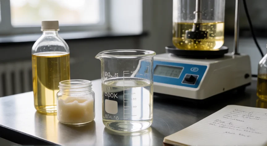 como se fabrica glicerina, Preparación de glicerina por saponificación en laboratorio