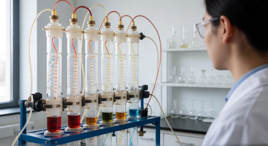 como se fabrica la insulina actualmente, Sistema de cromatografía para purificación de insulina en laboratorio farmacéutico