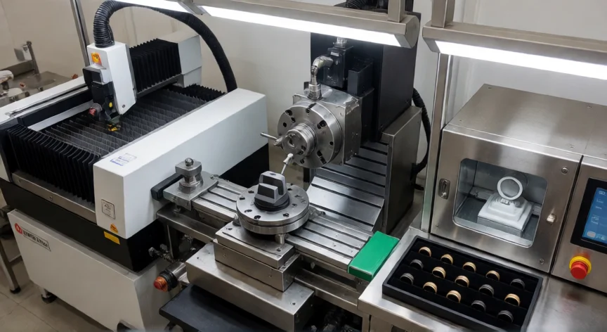 como se fabrica la joyeria de acero inoxidable, Línea de producción de joyería en acero inoxidable con corte láser, CNC y recubrimiento PVD