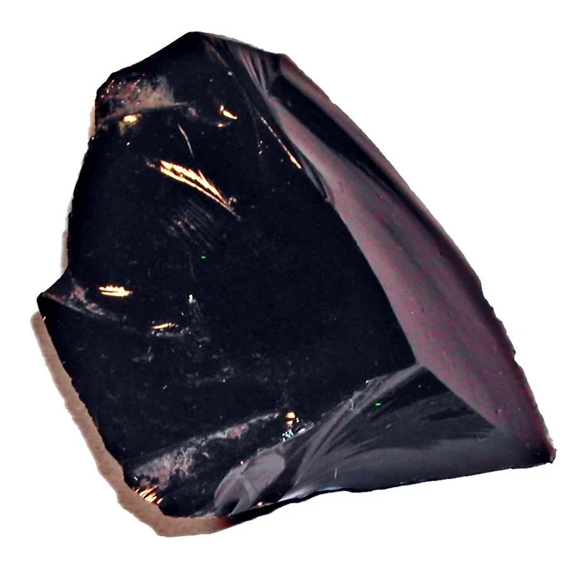 como se fabrica la obsidiana en minecraft, Fragmento de obsidiana real, roca volcánica negra que inspira el bloque
