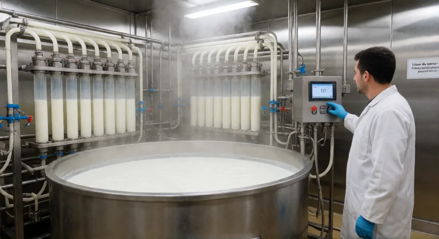 Instalación de pasteurización y ultrafiltración de suero en una planta láctea industrial