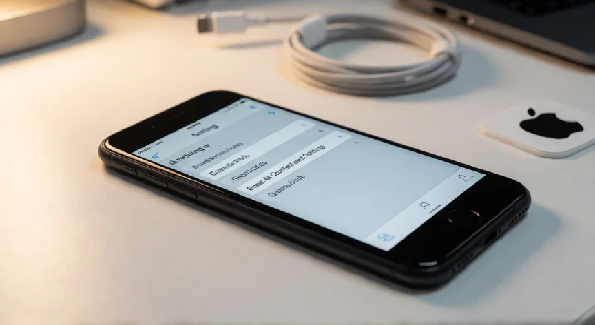 como se reinicia de fabrica un iphone 7, Pantalla de Ajustes de un iPhone 7 mostrando la opción de borrar contenido y ajustes