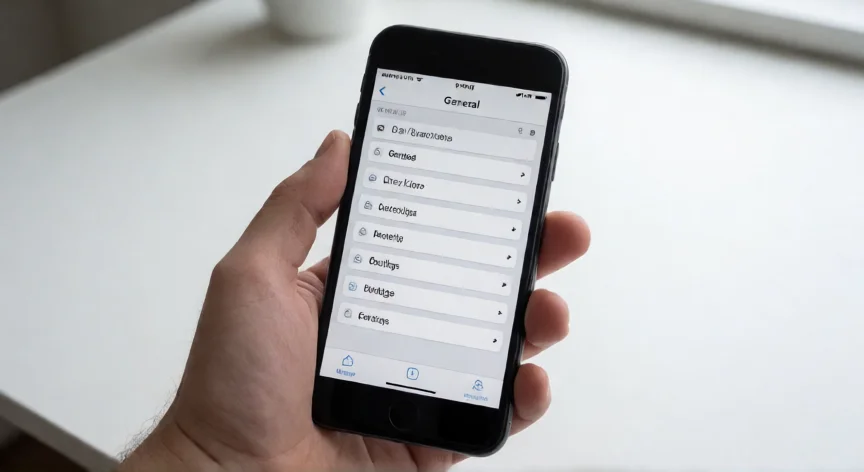 como se reinicia de fabrica un iphone 8, iPhone 8 mostrando la pantalla de Ajustes > General para el borrado de fábrica