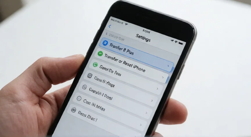 como se reinicia de fabrica un iphone 8 plus, Pantalla de Ajustes del iPhone 8 Plus mostrando la opción Borrar contenido y ajustes