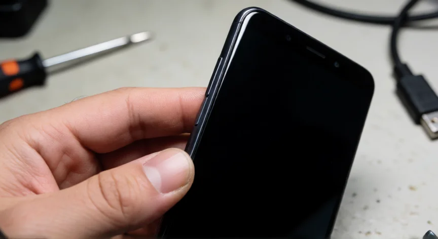 como se reinicia un celular de fabrica xiaomi, Botones de encendido y volumen subiendo pulsados para entrar en Recovery Mode de Xiaomi