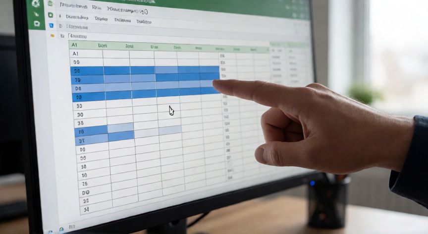 como seleccionar en excel varias celdas, Selección de un rango de celdas en Excel con el ratón