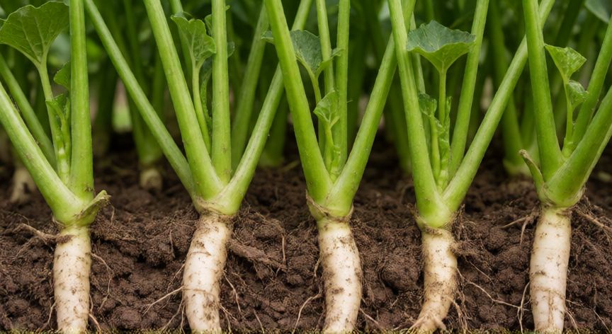 como sembrar batatas, Esquejes de batata germinados con raíces blancas y brotes verdes listos para trasplantar