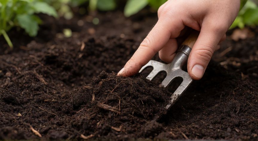 como sembrar espinacas, Preparación del suelo rico en materia orgánica para la siembra de espinacas