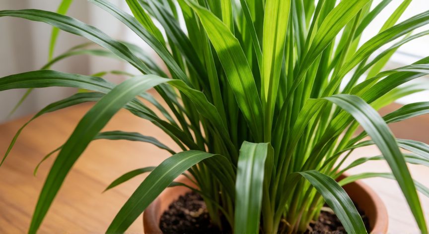 como sembrar kion, Planta de kion saludable en maceta con hojas verdes vibrantes
