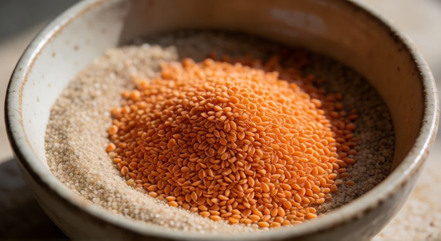 como sembrar oregano con semillas, Semillas de orégano mezcladas con arena para la siembra