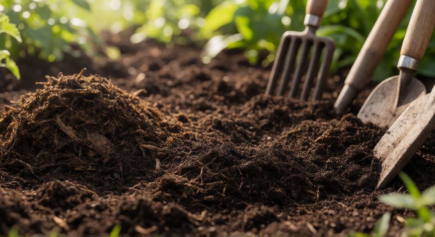 como sembrar pimientos, Preparación del suelo con compost y abono para la siembra de pimientos