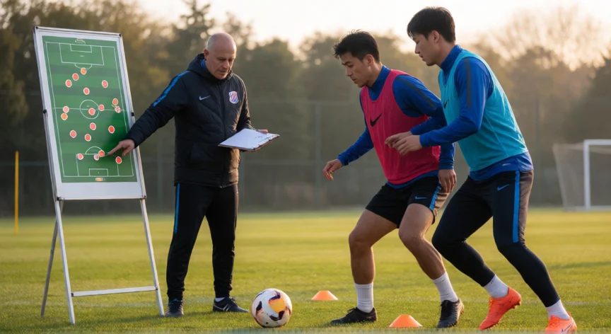 como ser mejor defensa, Sesión de entrenamiento defensivo con tácticas en el campo