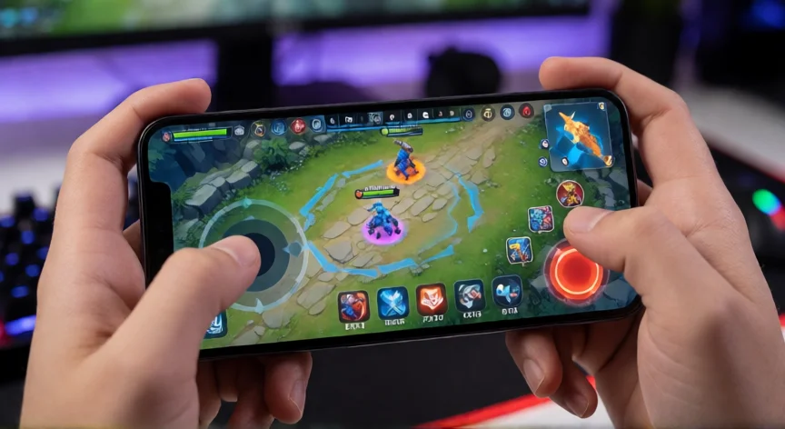 como ser mejor en brawl stars, Jugador de Brawl Stars usando controles táctiles en el móvil