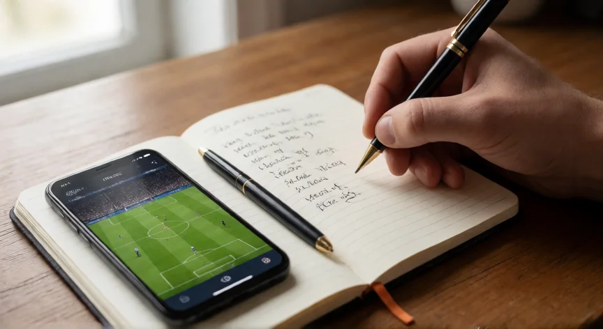 como ser mejor en dls 26, Toma de notas tácticas tras una partida de fútbol virtual