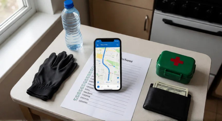 como ser mejor repartidor, Organización y checklist del repartidor antes de salir: móvil con GPS, lista de entregas, material esencial