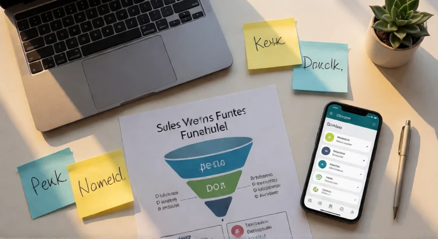 como ser mejor vendedor pdf, Espacio de trabajo de un vendedor con herramientas de prospección y CRM organizadas