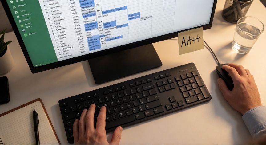 como sumar en excel varias celdas separadas, Selección de celdas no contiguas en Excel usando Ctrl+clic con nota de atajo Alt+=