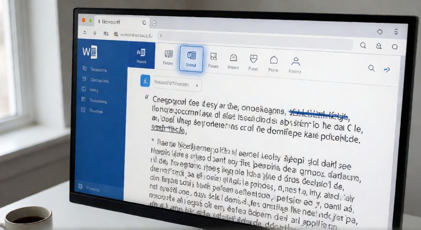como tachar en word online, Pantalla de Word Online mostrando el botón de tachado activo sobre texto seleccionado en español