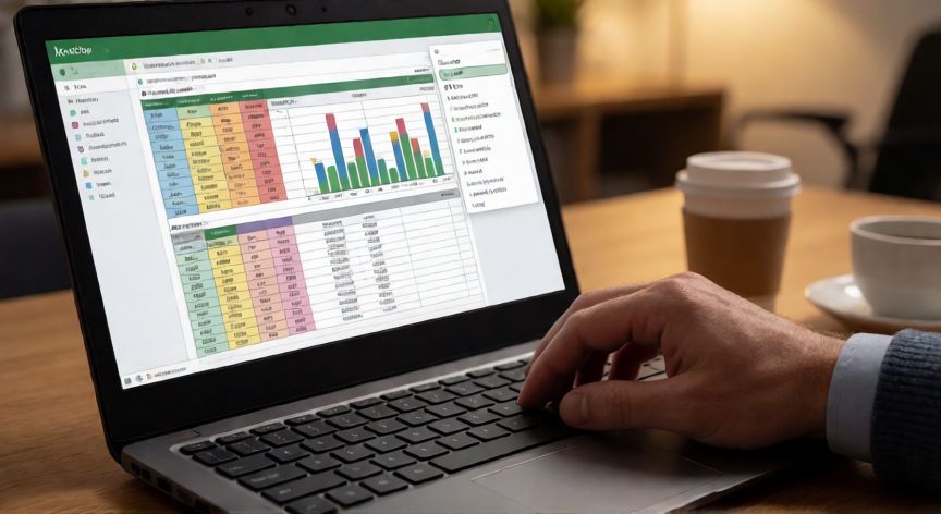 como transformar excel em pdf, Mãos usando atalho Ctrl+P no Excel para salvar planilha como PDF