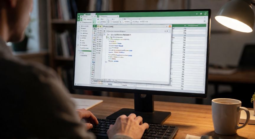 como unir dos celdas en excel nombre y apellido, Persona programando en VBA de Excel para unir automáticamente nombre y apellido