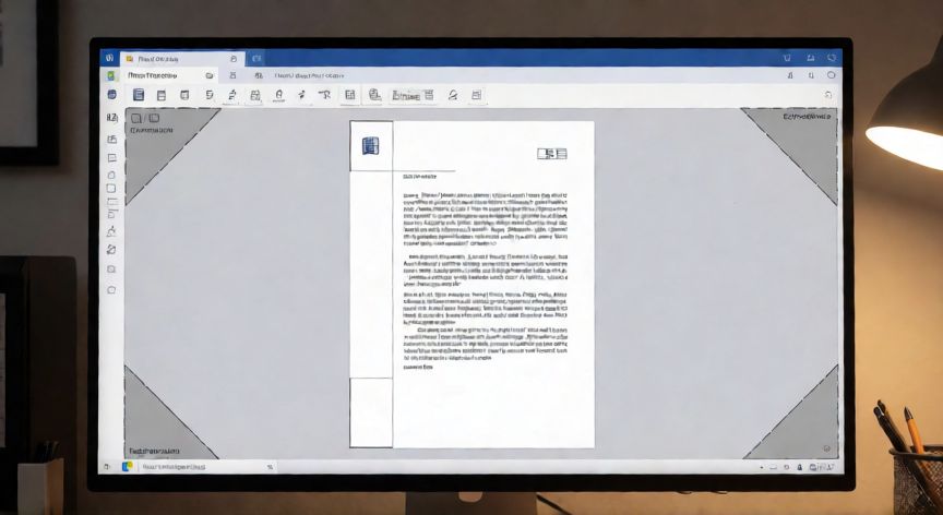 como ver en word los margenes, Vista previa de impresión en Word mostrando los márgenes y la zona no imprimible en una hoja A4