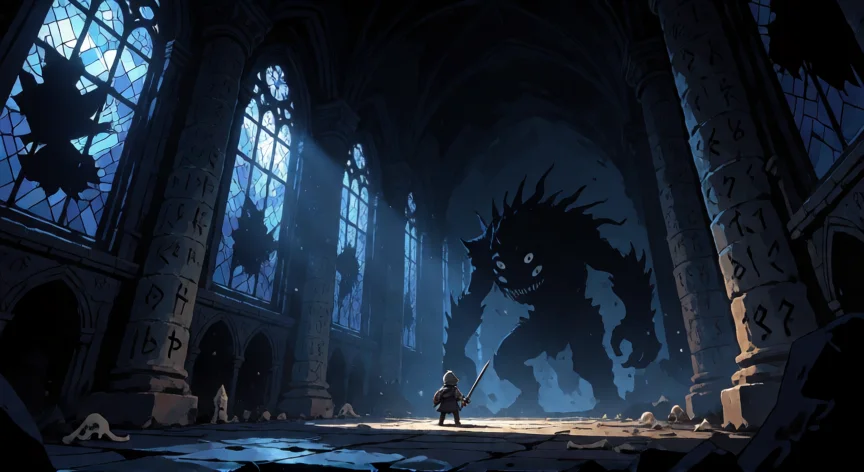 consejos para hollow knight, Batalla contra un jefe en la catedral de Hallownest
