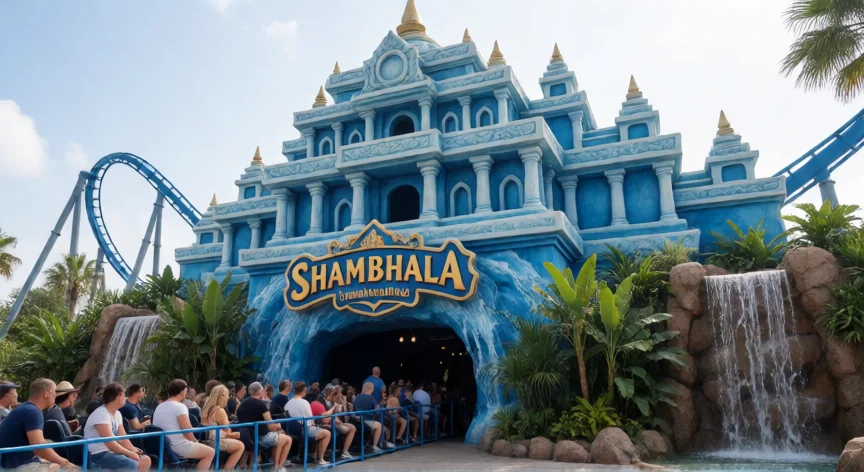 consejos para ir a port aventura, Estructura de la atracción Shambhala en la zona Asia de PortAventura