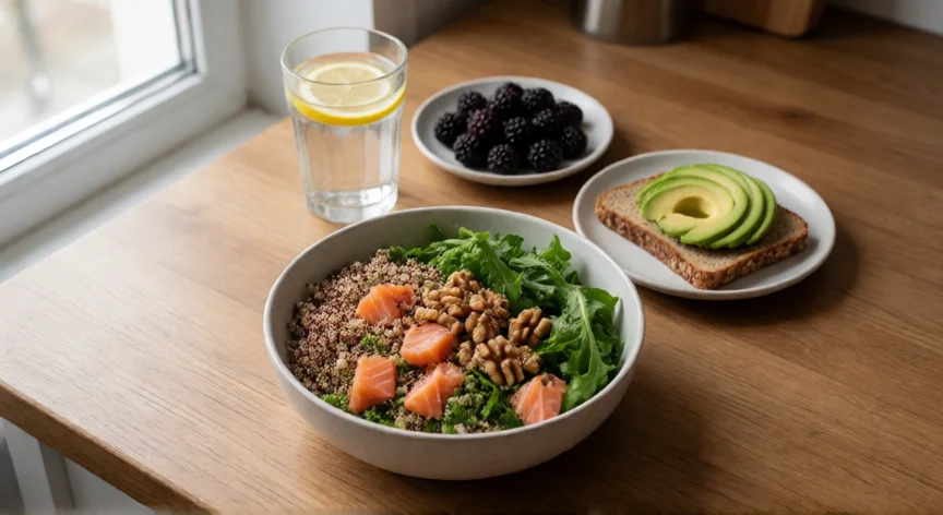consejos para quedar embarazada rápido, Comida saludable con omega-3 y folatos para mejorar la fertilidad