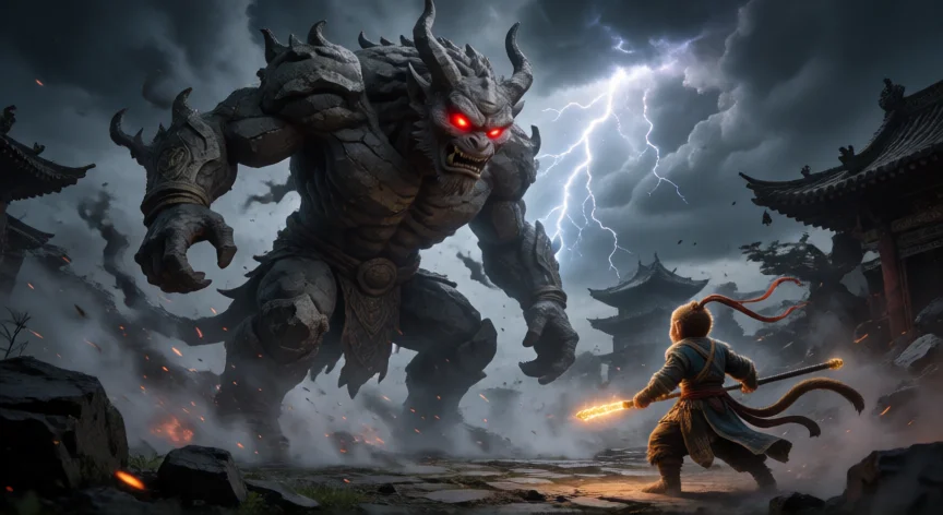consejos para wukong, Combate contra un jefe demoníaco en Black Myth: Wukong