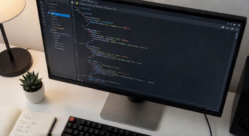 convertir excel en xml gratis, Monitor mostrando código Python que convierte un DataFrame de pandas a formato XML sobre un escritorio de trabajo