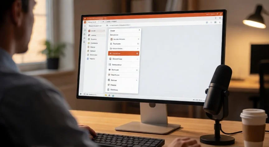 convertir powerpoint en video con audio, Person exporting a PowerPoint presentation to video with audio narration