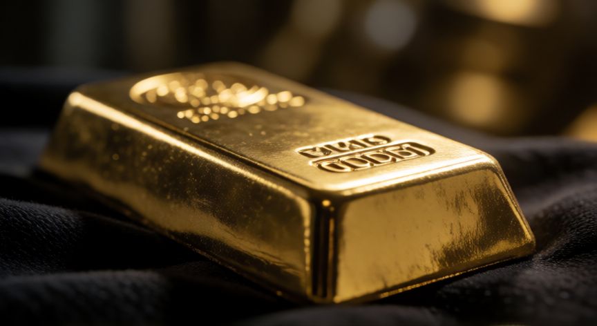 cotizacion oro  agosto 2026., Barra de oro físico brillante destacando su valor en el mercado