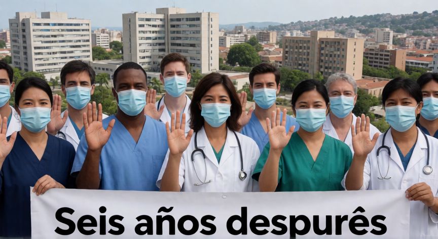 covid 19 6th anniversary, Trabajadores de la salud de distintos países unidos en solidaridad por el aniversario de la COVID-19