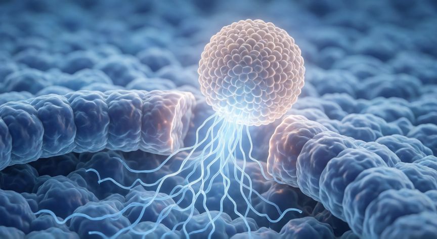 covid 19 arnm lp 8.1, Visualización científica de una nanopartícula lipídica liberando ARNm en una célula